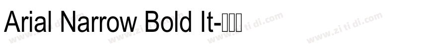 Arial Narrow Bold It字体转换